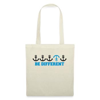 text be different anders reihe muster anker viele - Stoffbeutel - Rot - Vorne