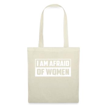 T Shirt Designs Afraid Women - Stoffbeutel - Rot - Vorne