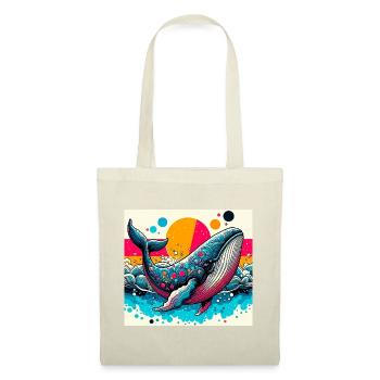 baleine - Sac en tissu - rouge - Devant