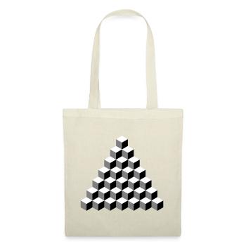 Isometric Cube Pyramid - Tote Bag - red - Front