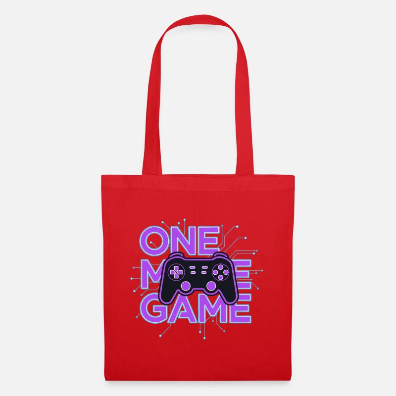 One Game Controller Neon Circuit - Tote Bag - red