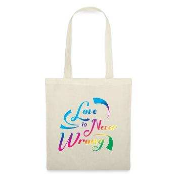 Love Is Never Wrong LGBTQ Pride Quote Design - Stoffbeutel - Rot - Vorne
