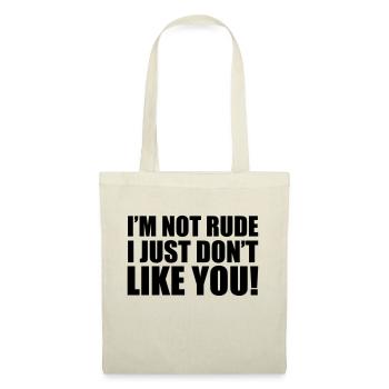 I'm Not Rude - Stoffbeutel - Rot - Vorne