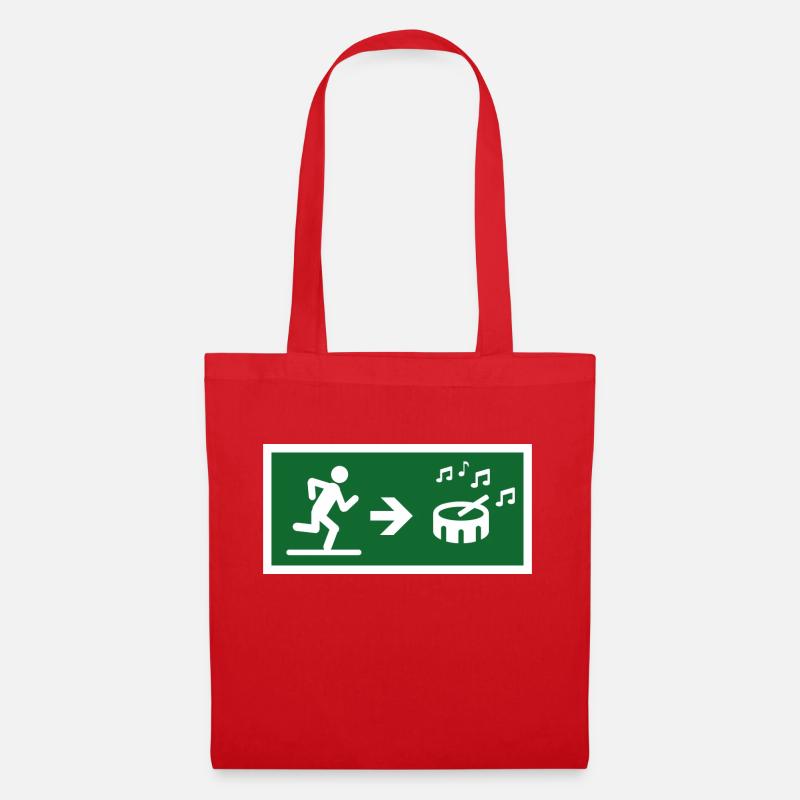 exit to the drum sound - Tote Bag - red