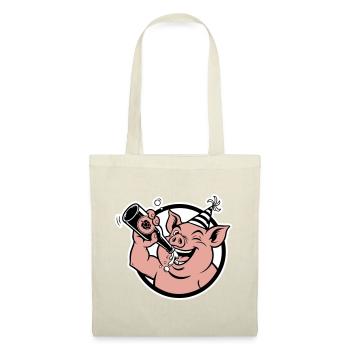 Piggy with Celebration Bottle - Tote Bag - red - Front
