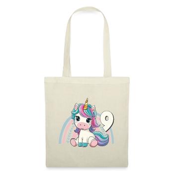 9e anniversaire Licorne Arc-en-ciel mignonne - Sac en tissu -  - Devant