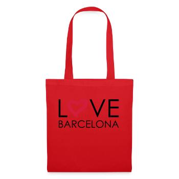 love barcelona - Stoffbeutel - Rot - Vorne