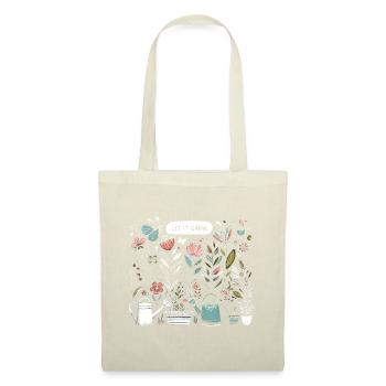 Laissez-le pousser des fleurs de printemps jardin amour - Sac en tissu - rouge - Devant