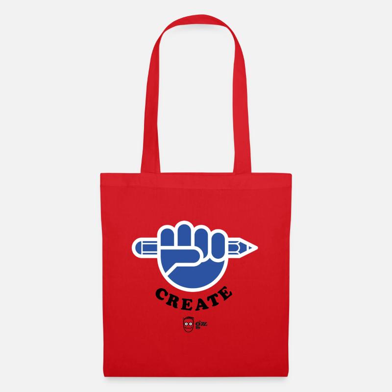 Create ! Dos - Sac en tissu - rouge