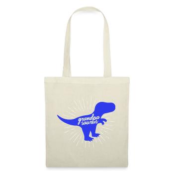 Grandpasaurus T-Rex Silhouette Dinosaure Papa - Sac en tissu - rouge - Devant