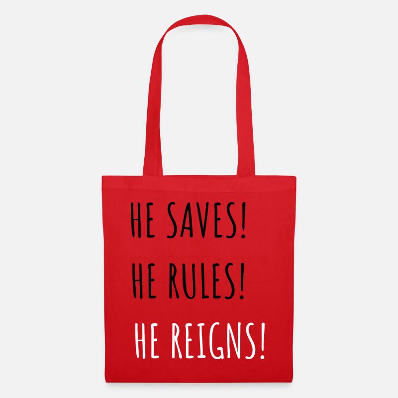 He Reigns - Tote Bag - red