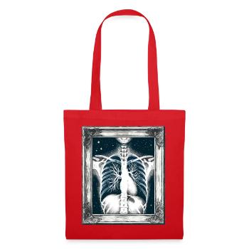 Art médical Thoracique Peinture Radiologie - Sac en tissu - rouge - Devant