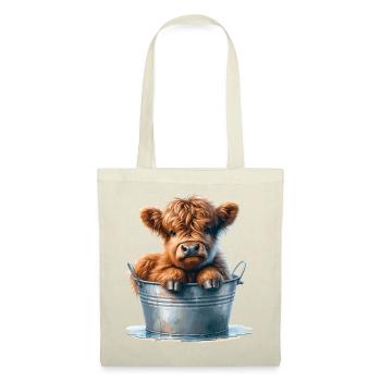 Highland Calf Cuteness - Baby Hochlandrind - Stoffbeutel - Rot - Vorne