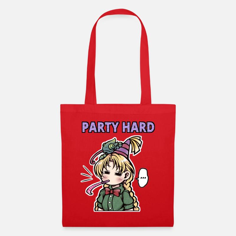 Party Hard - Stoffbeutel - Rot