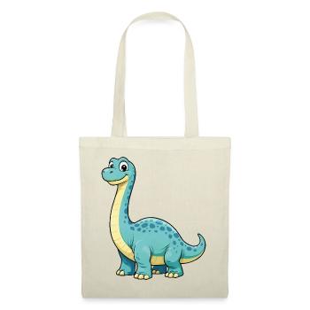 Fröhlicher Cartoon-Dino für Kinder - Stoffbeutel - Rot - Vorne
