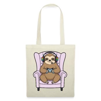 Gamer Sloth Animal Playing Video Games Art - Tote Bag - red - Front