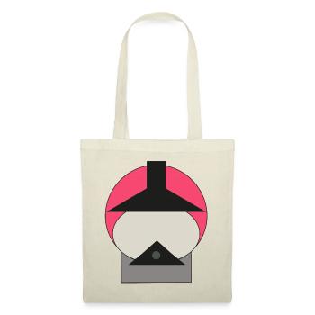 Minimalist firefighter helmet in pink - Tote Bag - red - Front