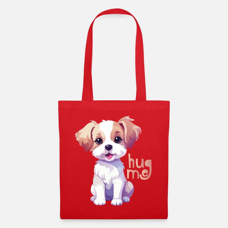Kuschelhund Welpe Hug Me - Stoffbeutel - Rot