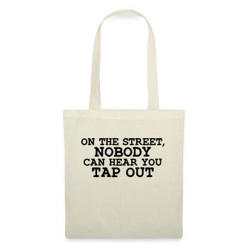 on the street nobody can hear you tap ou - Sac en tissu - rouge - Devant