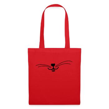 Cute bunny face - Tote Bag - red - Front