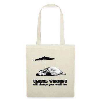 Globale Erwärmung / Klimawandel / Global Warming - Stoffbeutel - Rot - Vorne