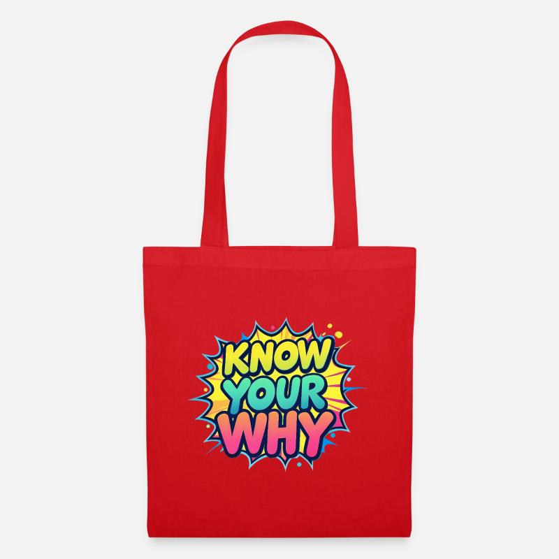 Know Your Why - Tote Bag - red