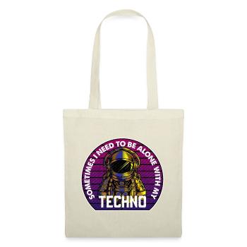 Techno Astronaut Circle Abzeichen - Stoffbeutel - Rot - Vorne