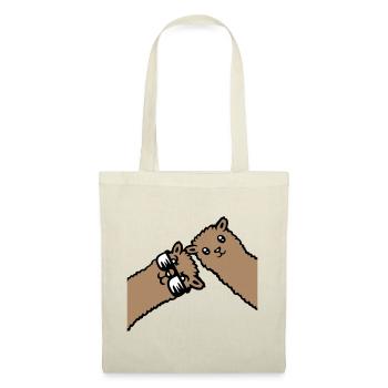 Two Brown Llamas Alpaca Sunglasses Curious - Tote Bag - red - Front
