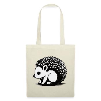 Monochrome Hedgehog Silhouette - Tote Bag - red - Front