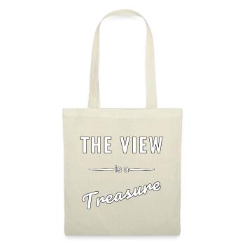 The View is a Treasure – Spruch - Stoffbeutel - Rot - Vorne