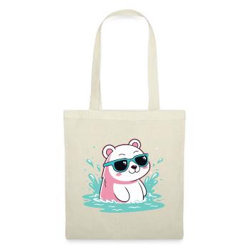 Aquatic Polar Bear in Cool Glasses - Tote Bag - red - Front