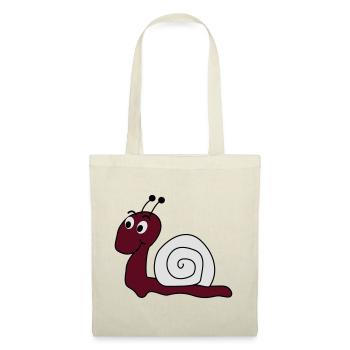 escargot - Sac en tissu - rouge - Devant