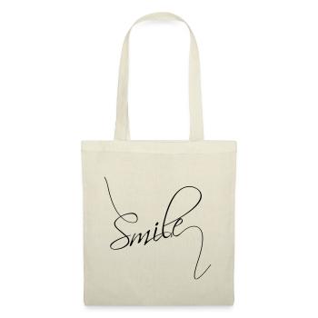 Smile | Smile | good mood typography - Tote Bag - red - Front