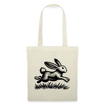 Der Springende Hase - Stoffbeutel - Rot - Vorne