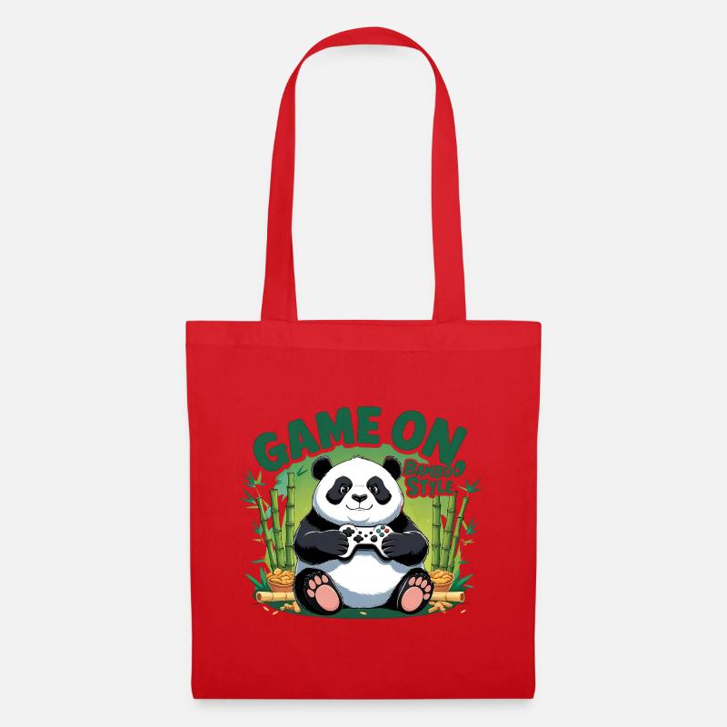 Panda Spielefreund Bamboo Style - Stoffbeutel - Rot