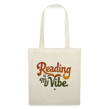 Reading Is My Vibe – Retro Book Saying - Tote Bag - red - Front