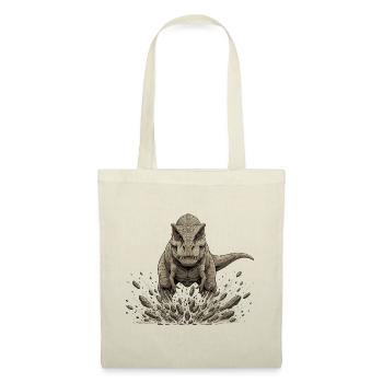 T rex Bursts out of the ground - Tote Bag - red - Front