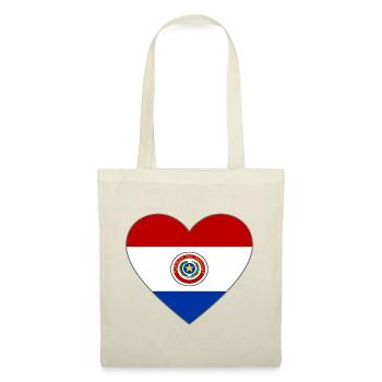 Paraguay Flagge Herz - Stoffbeutel - Rot - Vorne