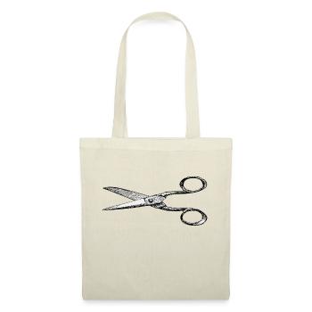 dessin Ciseaux Barber - Sac en tissu - rouge - Devant