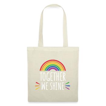 Pride Month - Gemeinsam glänzen wir - Stoffbeutel - Rot - Vorne