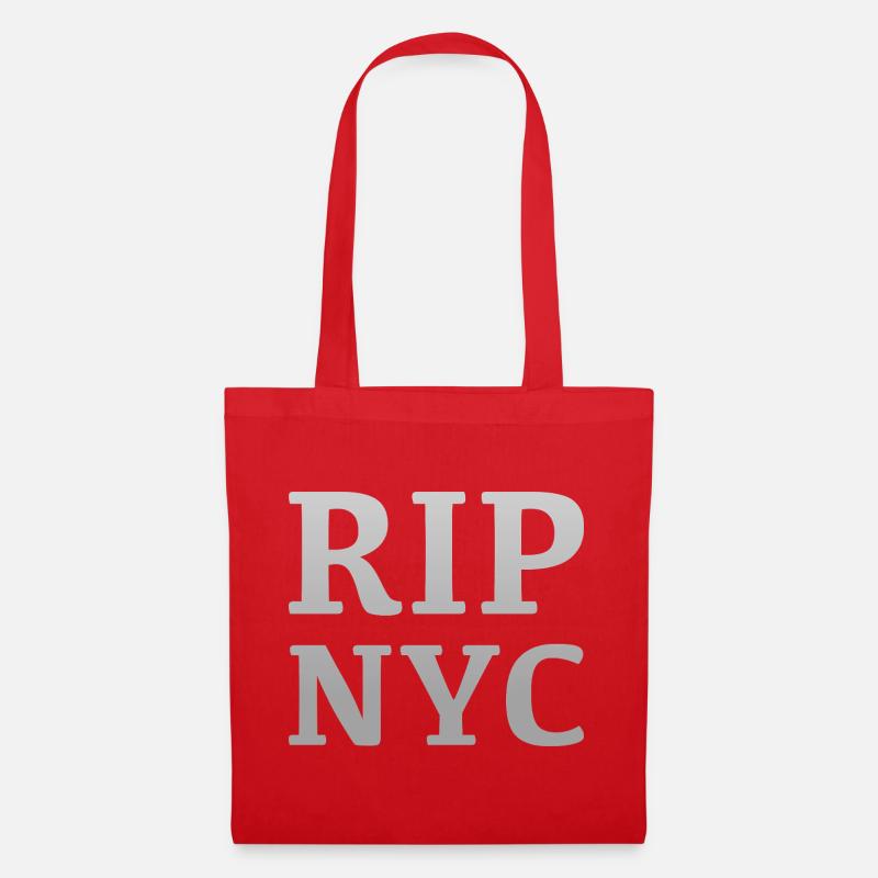 RIP NYC Monochromes Design - Stoffbeutel - Rot