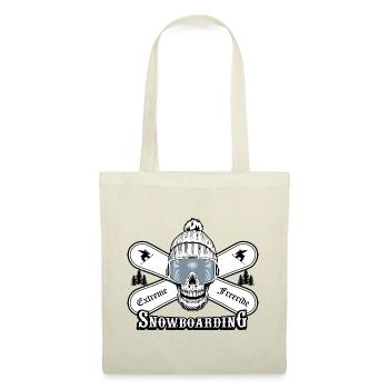 Snowboarding Skull Graphic - Tote Bag - red - Front