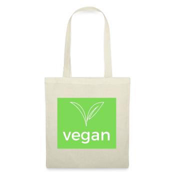 Vegan - signe pour tous les vegans - Sac en tissu - rouge - Devant