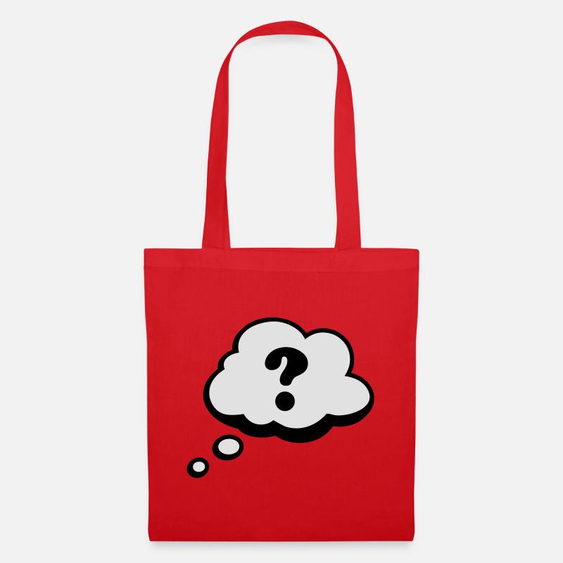 Bulle Comiques point d'interrogation - Sac en tissu - rouge