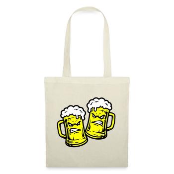 Bier Comic Bierglas - Stoffbeutel - Rot - Vorne