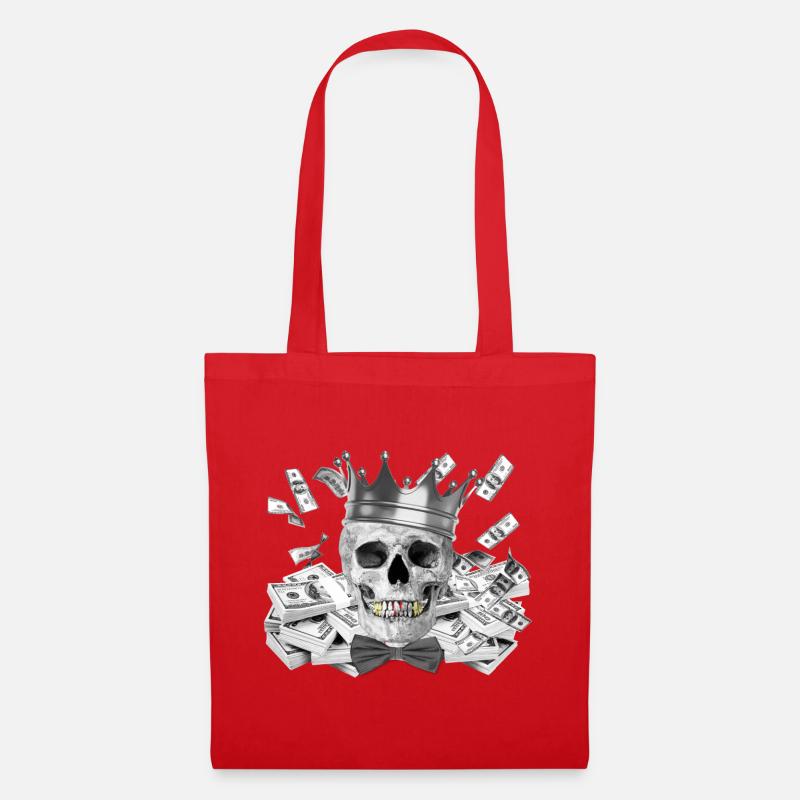 Skull - Tote Bag - red