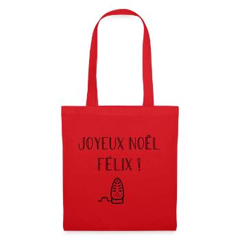 Joyeux Noël Félix ! - Sac en tissu - rouge - Devant