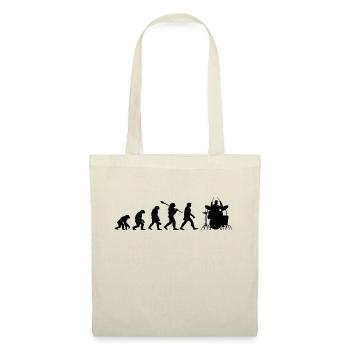 Evolution Drummer Player Drummer Player Geschenk - Stoffbeutel - Rot - Vorne