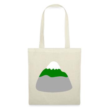 Minimalistische Gestaltung der Berglandschaft - Stoffbeutel - Rot - Vorne