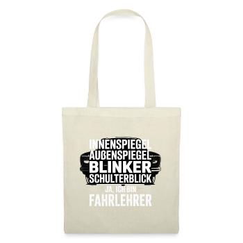 Fahrlehrer Spruch Schulterblick - Stoffbeutel - Rot - Vorne